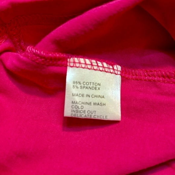 NWT Tracy Negoshian Top XS Barbie Pink Kayla Short Ruffle Sleeves Cotton Strch - Picture 10 of 13
